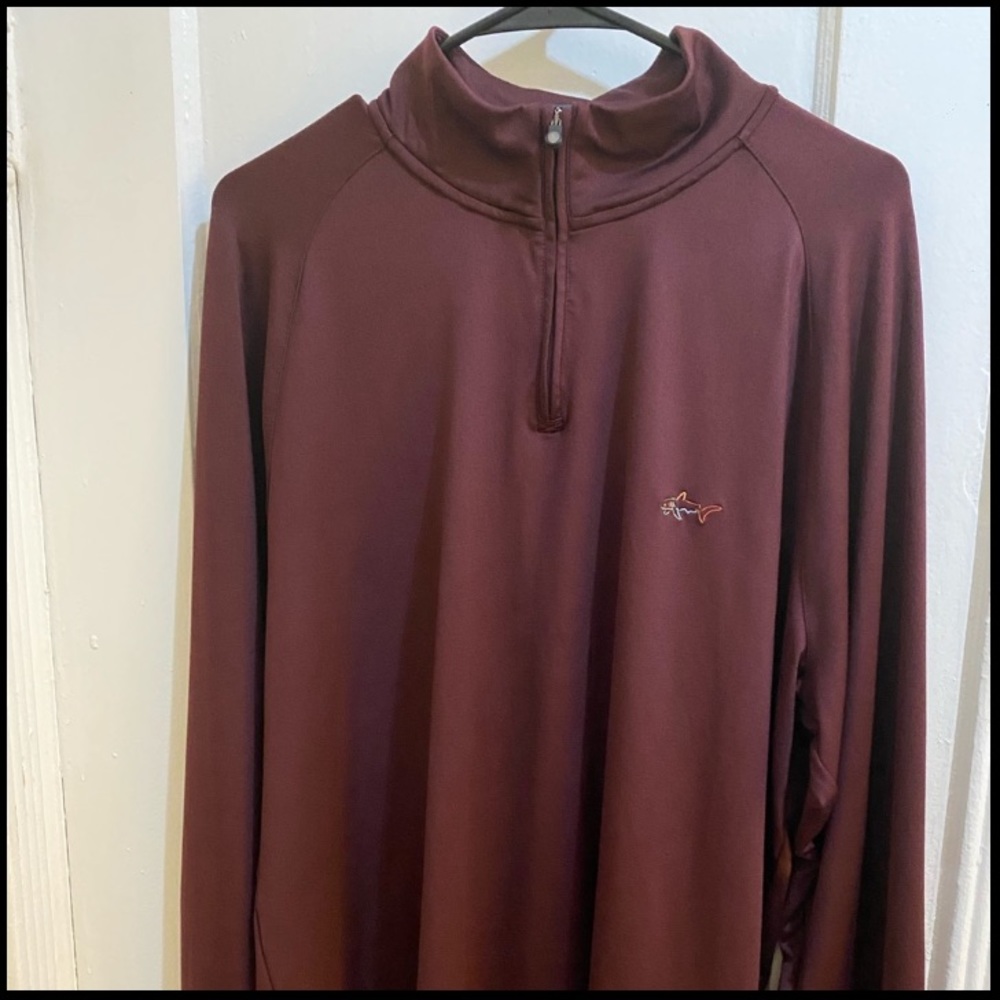 Greg Norman red quarter zip pullover